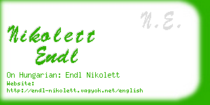 nikolett endl business card